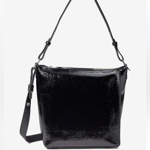 NWT MSRP$369 ALLSAINTSKita Crossbody Leather Bag Black